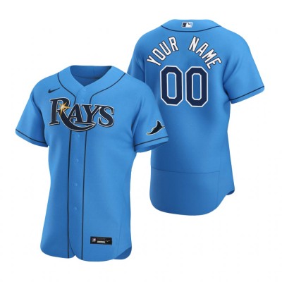 Tampa Bay Rays Custom Men's Nike Light Blue Alternate 2020 Authentic Player MLB Jersey